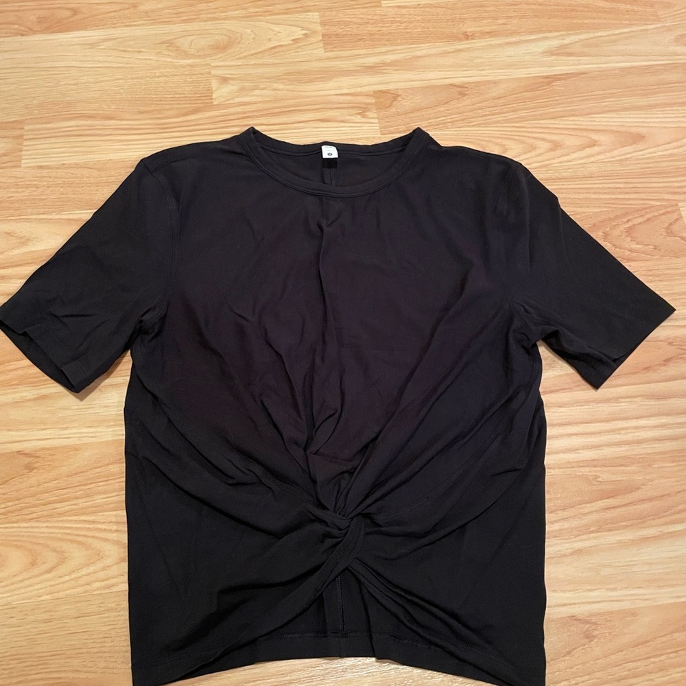 lululemon athletica Black Twist Front Tee